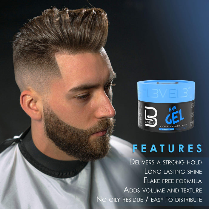 L3VEL3 Strong Hold Styling Gel 250ml