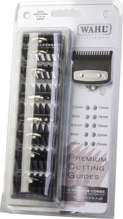 Wahl Premium 10 Guard Clipper Comb Set (inc ½ + 1½)