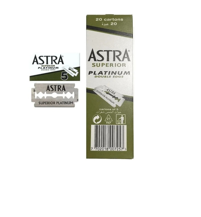 Astra Double Edge Razor Blades - 100 Double Blades Per Pack