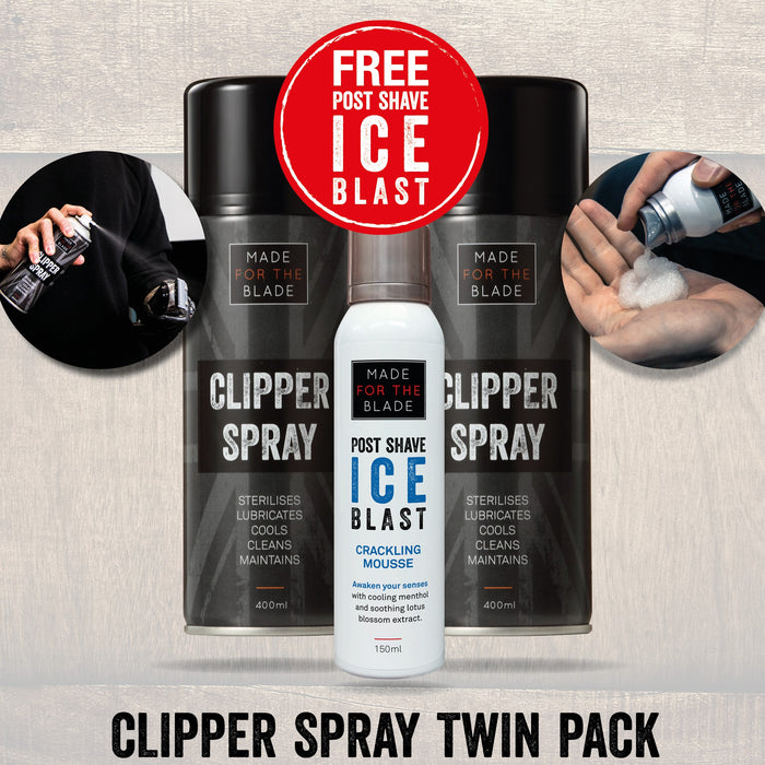 Made For The Blade Clipper Spray Combo + Free Post Shave Ice Blast - MCR Barber Supplies
