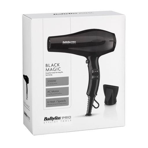 Babyliss Pro Black Magic Hair Dryer 2000 Watts - MCR Barber Supplies