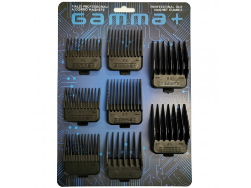 Gamma + Professional Dub Magnet Guards - 8 Pack - MCR Barber Supplies
