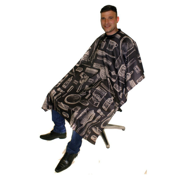 Hair Tools Vintage Barber Cape / Gown - Charcoal