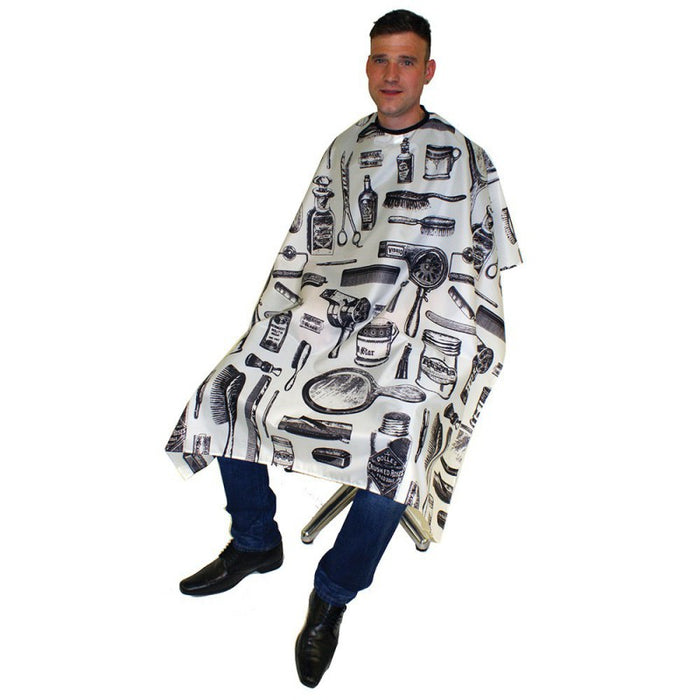Hair Tools Vintage Barber Cape / Gown - White