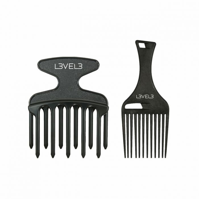 L3VEL3 Hair Pick Comb Set (2 Combs)