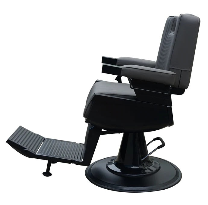George Mens Barber Chair with Towel Holder & Clipper Hook - Grey
