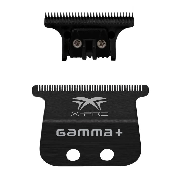 GAMMA BLADE SET - X-PRO FIXED TRIMMER BLADE WITH THE ONE MOVING DLC DEEP TOOTH CUTTER - MCR Barber Supplies