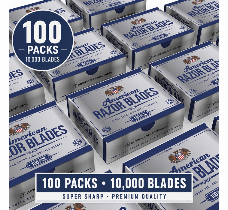 American Razor 10,000 Blades  (100 Packs) Single Edge Razor Blades