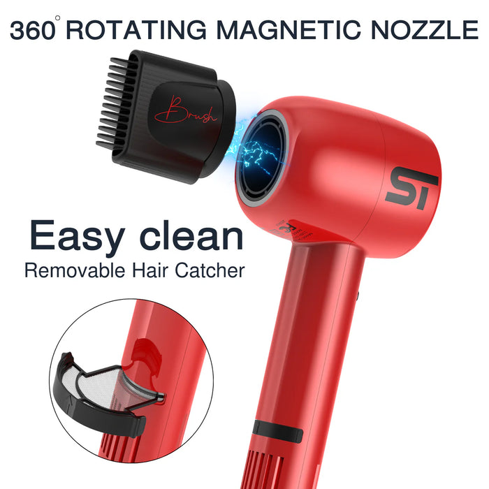 Supreme Trimmer Brushless Motor Hairdryer Red