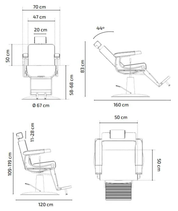 Mirplay Asher Deluxe Barber Chair