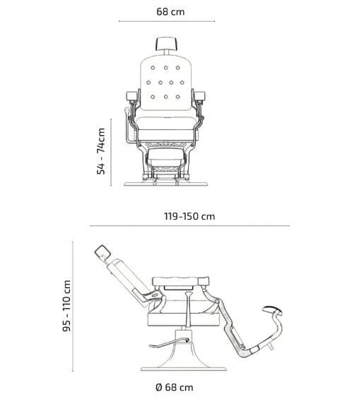 Mirplay Jones Barber Chair Black