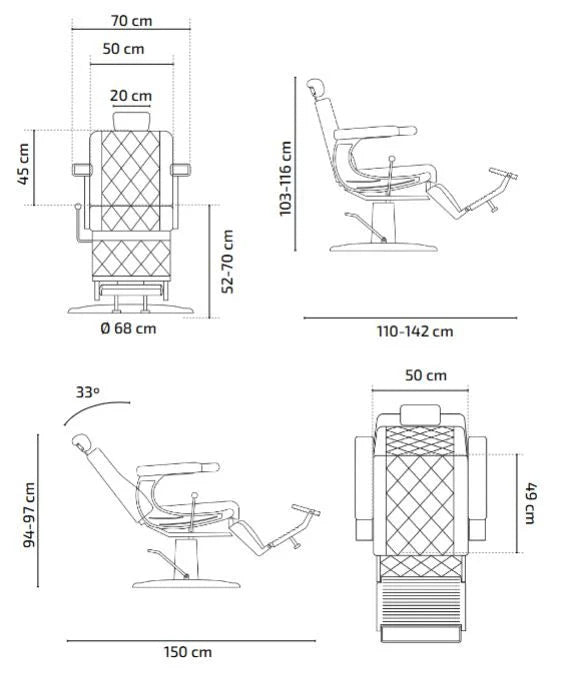 Mirplay Dave Barber Chair