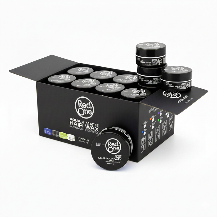 Red One Aqua Styling Wax Black 150ml (48 Tubs Full Box)