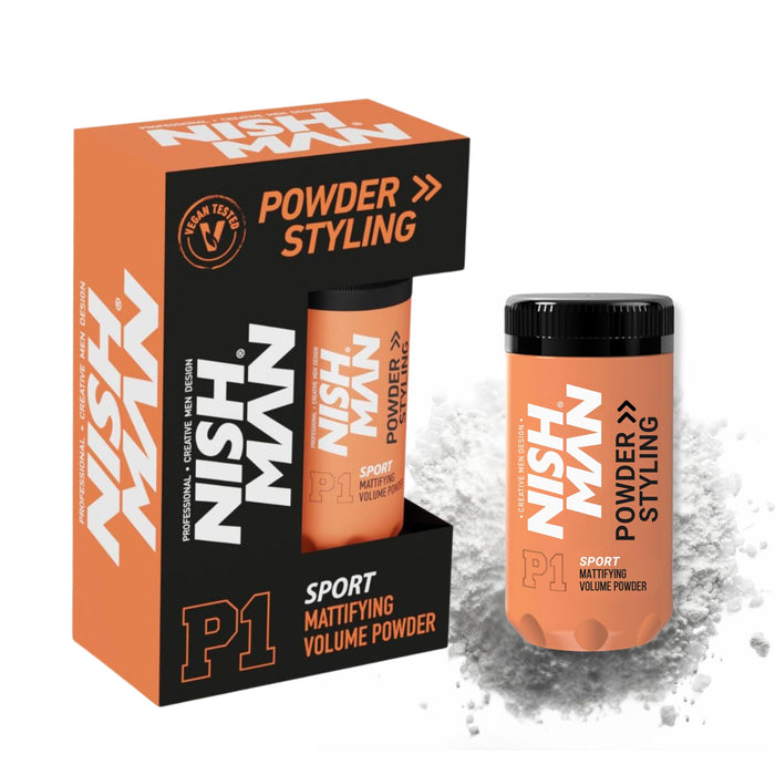 Nishman Hair Styling Mattifying Volume Powder P1 Sport - 20g - MCR Barber Supplies