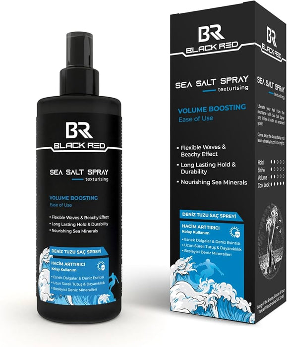 Black Red Beachy Effect Sea Salt Spray 200ml