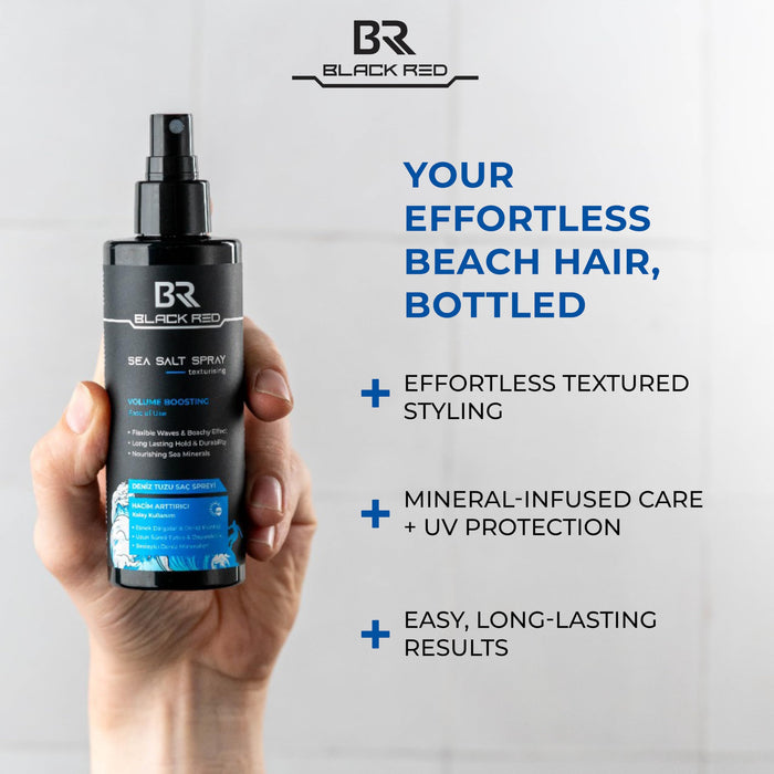 Black Red Beachy Effect Sea Salt Spray 200ml