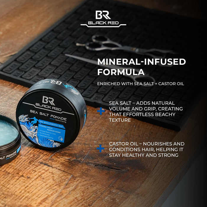 Black Red Sea Salt Hair Styling Pomade 120ml