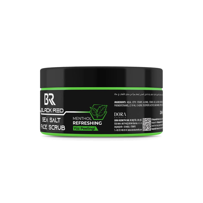 Black Red Sea Salt Face Scrub Menthol Refreshing 220ml