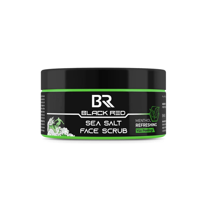 Black Red Sea Salt Face Scrub Menthol Refreshing 220ml