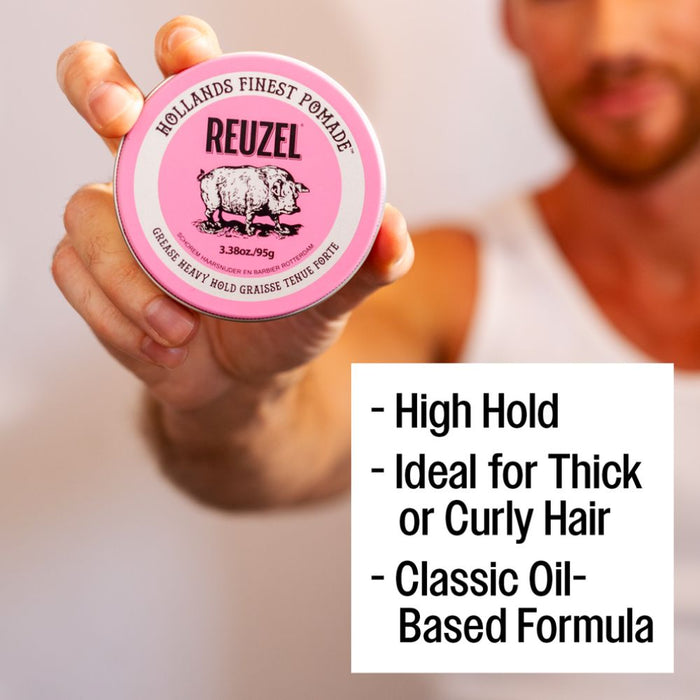 Reuzel Pink Pomade Grease Heavy Hold 95g