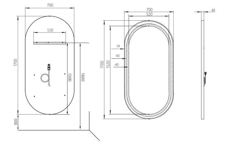 Mirplay Loop Gold Mirror