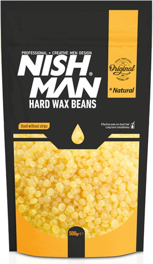 Nishman Hard Wax Hair Removal Beans - Natural 500g - MCR Barber Supplies