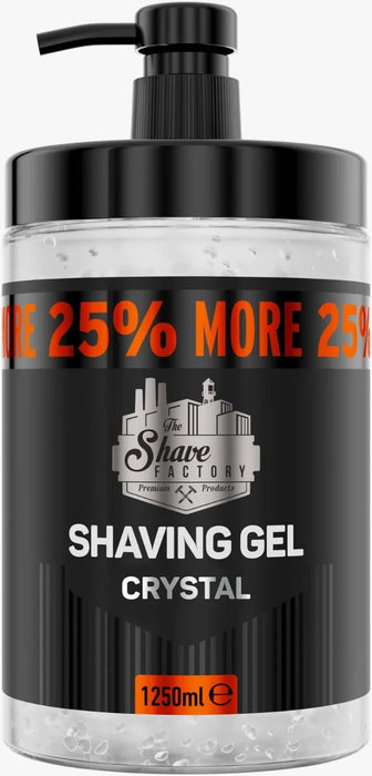 The Shave Factory Shaving Gel 1250ml Clear - MCR Barber Supplies