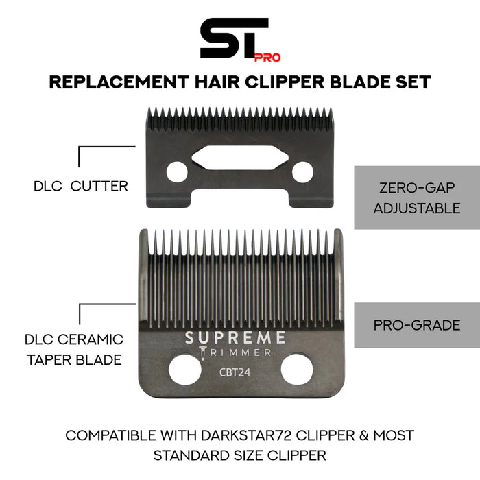 Supreme Darkstar72 Clipper Taper Blade - MCR Barber Supplies