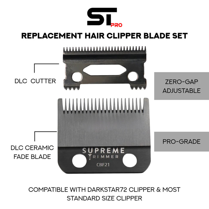 Supreme Trimmer Darkstar72 Clipper Fade Blade - MCR Barber Supplies