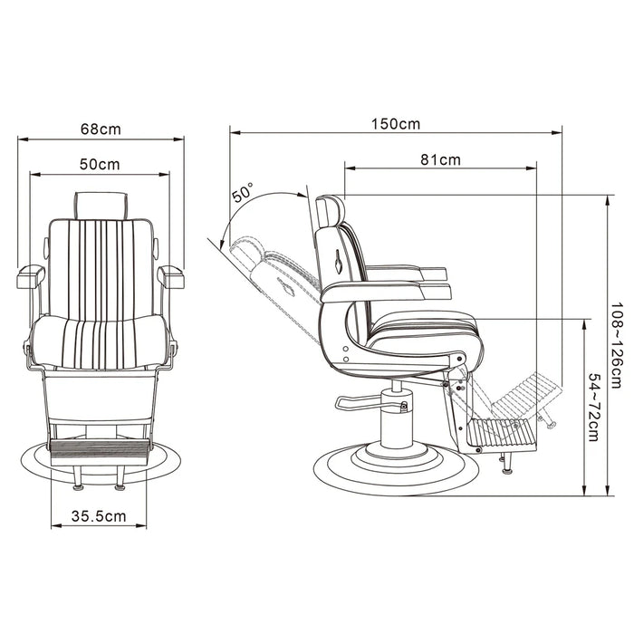 Belgrano Barber Chair - Black Edition
