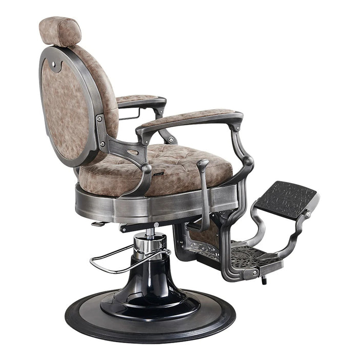 Kaiser Barber Chair - Brushed Frame Antique edition - Vintage Brown
