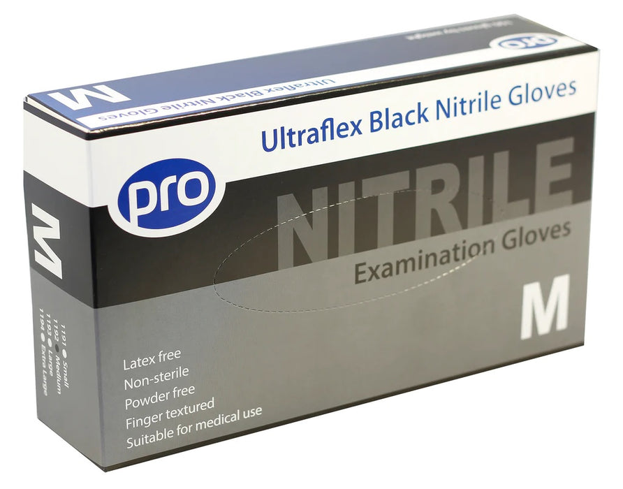 Black Nitrile Disposable Gloves x 100