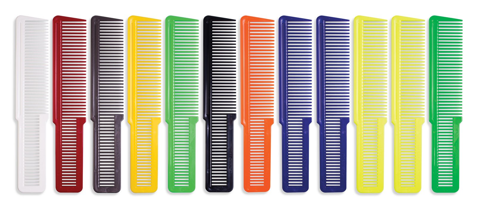 Wahl 12 Pack Flat Top Coloured Clipper Combs