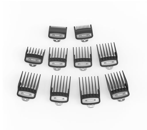 Wahl Premium 10 Guard Clipper Comb Set (inc ½ + 1½) - MCR Barber Supplies