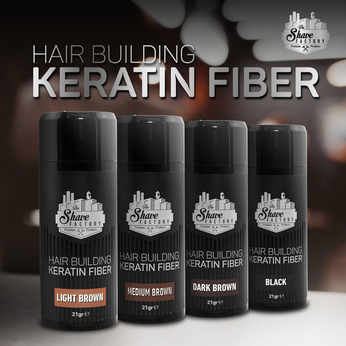 The Shave Factory Hair Building Keratin Fibre 21g - MCR Barber Supplies