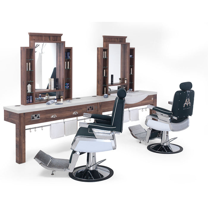REM Montana Barbers Unit with Front Wash Basin