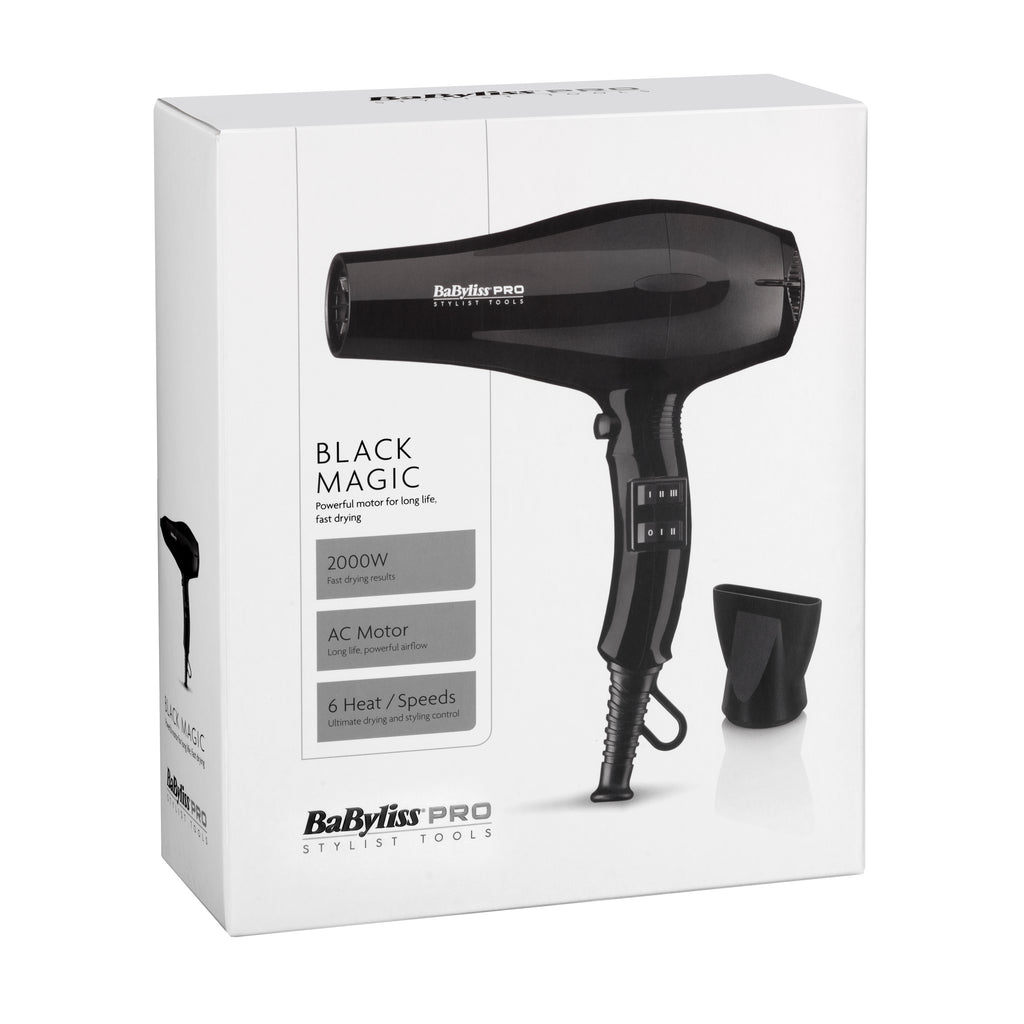 Babyliss Pro Black Magic Hair Dryer 2000 Watts MCR Barber Supplies