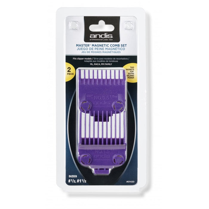 Andis Master Magnetic Comb Set - Dual Pack 0.5 & 1.5