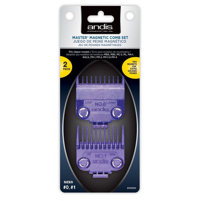 Andis Master Magnetic Comb Set - Dual Pack 0 & 1