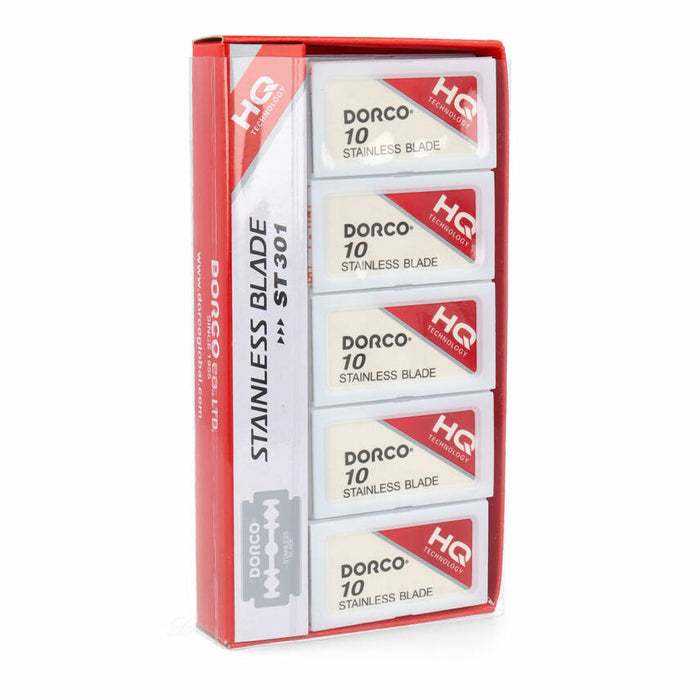 Dorco ST-301 Platinum Stainless Double Edge Razor Blades - 100 Blades