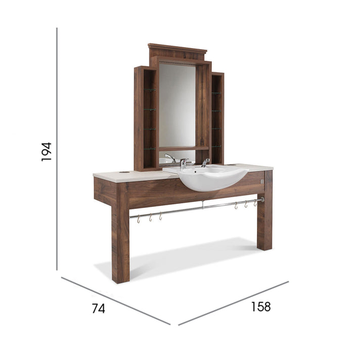 REM Montana Barbers Unit with Front Wash Basin